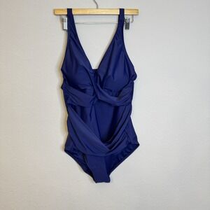 Smismivo One Piece Swimsuit Womens 2XL Ruched Tummy‎ Control Bathing Suit New